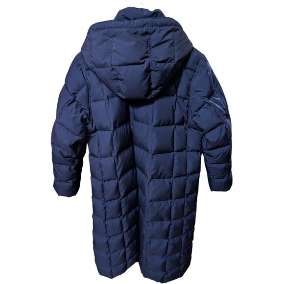 Land’s End Women’s Maxi Puffer 80% Down Winter Coat w/ Hood Size Medium M 10-12 - Picture 2 of 7